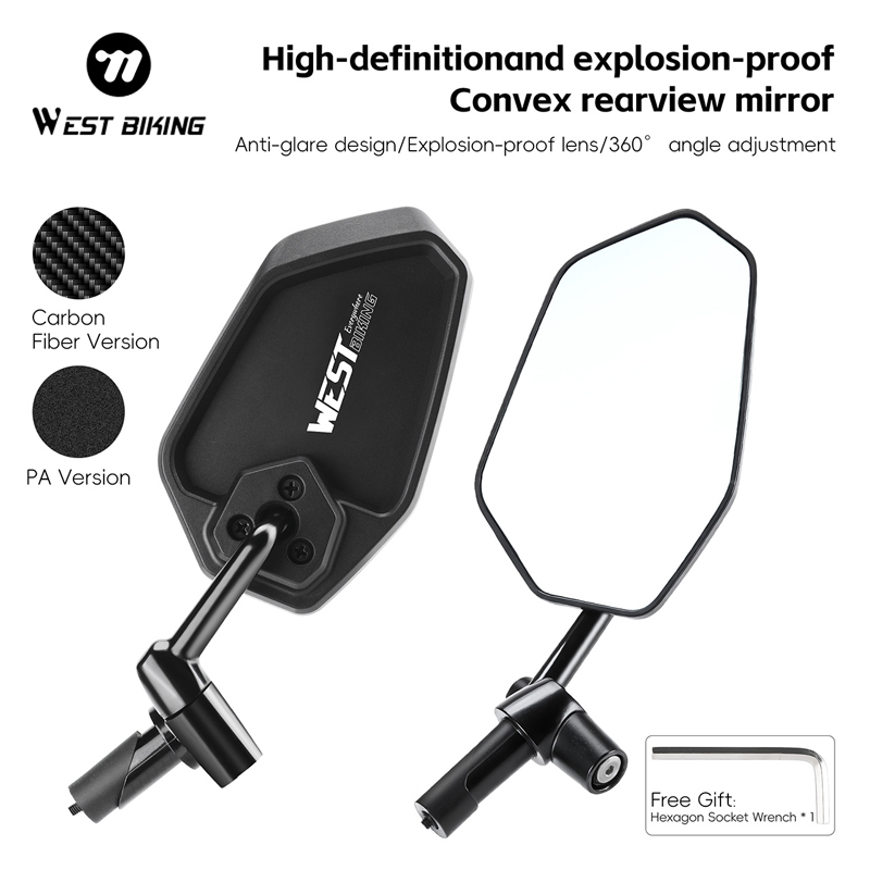 Mirror Handlebar Convex - Зеркало заднего вида WEST BIKING HD